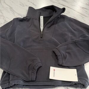 lululemon brushed softstreme ribbed half zip